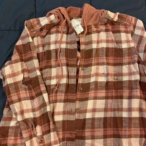 Oversized plaid shirt